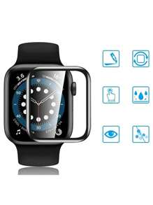 3pcs Watch Screen Protector Black Soft Screen Protector Compatible With Apple Watch Screen Film 45/49/38/40/41/42/44mm, Compatible With Apple Watch Series Ultra/10/9/Se/8/7/6/5/4/3/2/1,Smart Watch Accessories