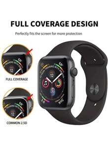 3pcs Watch Screen Protector Black Soft Screen Protector Compatible With Apple Watch Screen Film 45/49/38/40/41/42/44mm, Compatible With Apple Watch Series Ultra/10/9/Se/8/7/6/5/4/3/2/1,Smart Watch Accessories