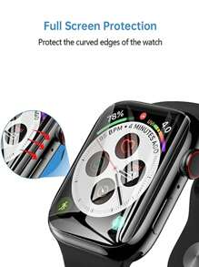 5入組透明TPU軟膜蘋果手錶屏幕保護貼，適用於蘋果手錶38/40/41/42/44/45/49mm系列SE / 7/6/5/4/3/2/1，智能手錶配件 - 無色 - 查看 5