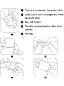 5入組透明TPU軟膜蘋果手錶屏幕保護貼，適用於蘋果手錶38/40/41/42/44/45/49mm系列SE / 7/6/5/4/3/2/1，智能手錶配件 - 無色 - 查看 7