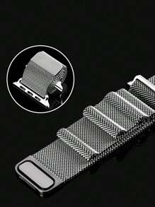 1 Stück Silber Milanaise Armband kompatibel mit Apple Watch Ultra 49mm 46mm 45mm 44mm 45mm 42mm 41mm 40mm, Edelstahl Metall atmungsaktives Uhrenarmband kompatibel mith 11 10 9 8 7 6 5 4 3 2 1 SE Ultra, modisches Smartwatch Armband kompatibel mit Apple Watch Bändern - Silber - Übersicht 5