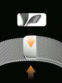 1 Stück Silber Milanaise Armband kompatibel mit Apple Watch Ultra 49mm 46mm 45mm 44mm 45mm 42mm 41mm 40mm, Edelstahl Metall atmungsaktives Uhrenarmband kompatibel mith 11 10 9 8 7 6 5 4 3 2 1 SE Ultra, modisches Smartwatch Armband kompatibel mit Apple Watch Bändern - Silber - Übersicht 6