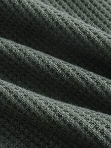 Coolane Áo hai dây Plus Size Bất đối xứng Đắp vá Lá thư Giải trí - xanh quân đội - Xem 4