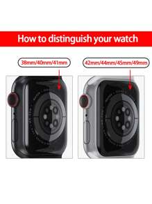 1入組白色鋅合金2 合1 屏幕保護膜和保護殼，兼容Apple Watch 系列SE/8/7/6/5/4/3/2/1 全覆蓋，兼容Apple Watch 屏幕主動保護殼，兼容Apple Watch 38mm 40mm 41mm 42mm 44 毫米 45 毫米 兼容 Apple Watch 配件 - 白色 - 查看 6