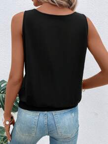 EMERY ROSE Canotta scollo a goccia