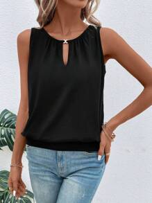 EMERY ROSE Canotta scollo a goccia