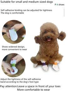 20pcs Disposable Pet Anti-slip Shoes - White - View 5
