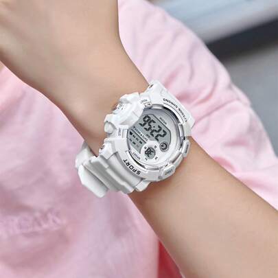 1 件男女户外运动手表，学生，防水，闹钟，计时，夜光，数字手表