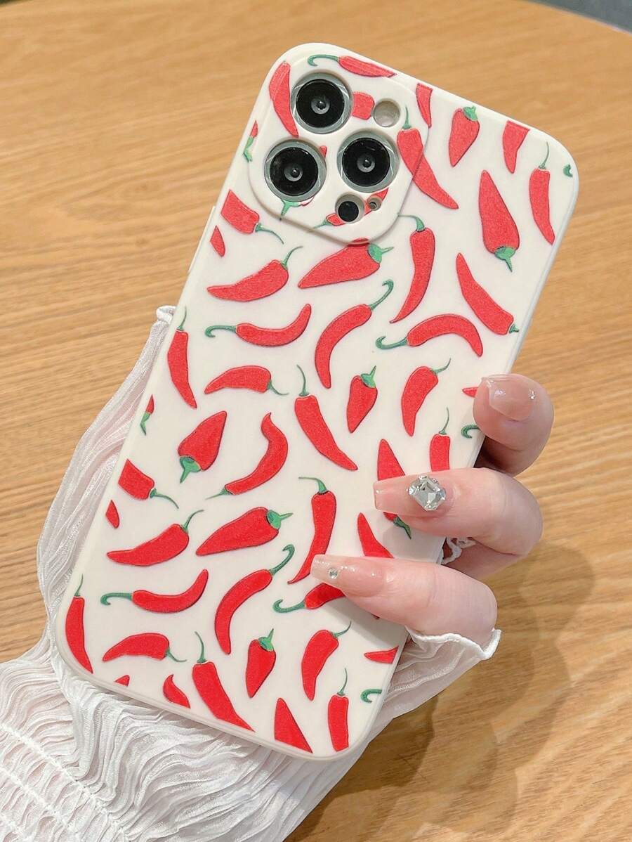 Vỏ điện thoại hoa văn ớt - Nhiều màu - Xem 1