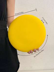 1pc Yellow PE Flying Disk - Yellow - View 5