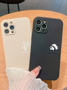 2入組情侶字母圖案手機殼 - 彩色 - 查看 2