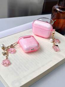 Flower Decor Case Compatible With AirPods - Pink - View 2