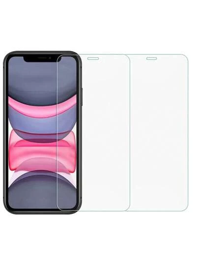 2 st. HD transparent, splittersäkert, reptåligt skärmskydd i härdat glas för iPhone, elektropläterad HD antistatisk 9H skyddsfilm, explosionsskyddande, sprickskyddande, fingeravtrycksskyddande, oljesäker, högkvalitativt aluminiumglas, explosionsskyddande, fallskyddande, slät, kantlös, ultratunn skyddsfilm, telefonvänligt skal, ultratunn HD-skärm, förstärkt förpackningsdesign - Telefontillbehör