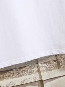 Manfinity Homme Áo phông nam cỡ lớn - trắng - Xem 6