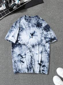 男士紮染T恤 - 彩色 - 查看 1