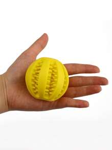 1pc Random Color Durable Pet Chew Toy, Round Ball Shaped Pet Chew Toy For Dog For Playing - Multicolor - View 3