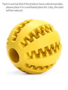 1pc Random Color Durable Pet Chew Toy, Round Ball Shaped Pet Chew Toy For Dog For Playing - Multicolor - View 4