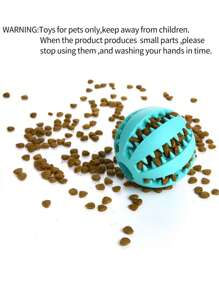 1pc Random Color Durable Pet Chew Toy, Round Ball Shaped Pet Chew Toy For Dog For Playing - Multicolor - View 6