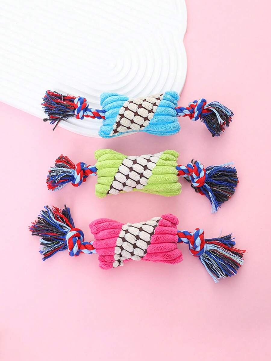 1pc Creative Bone Shaped Random Color Pet Sound Toy, Cute Soundable Pet Sound Toy For Dog For Playing - Multicolor - View 1