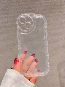 Minimalist Transparent Bubble Soft Phone Case Compatible With Iphone 16 Pro Max/16/16 Pro/16 Plus/15/15 Pro Max/15 Pro/15 Plus/11/12/13/14 Pro Max/XS/XR/11 Pro/11 Pro Max/12 Pro/12 Pro Max/13 Pro/13 Pro Max/7 Plus/14 Pro/14 Pro Max/14 Plus/7 Plus/8 Plus/8/SE2 - Clear - View 3
