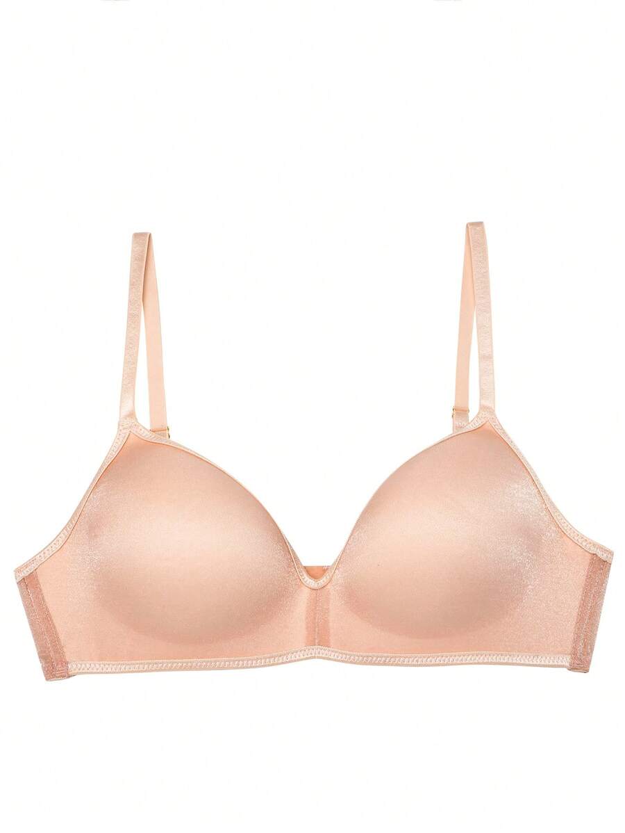 SHEIN Sujetador camisola unicolor - Rosa - Ver 1