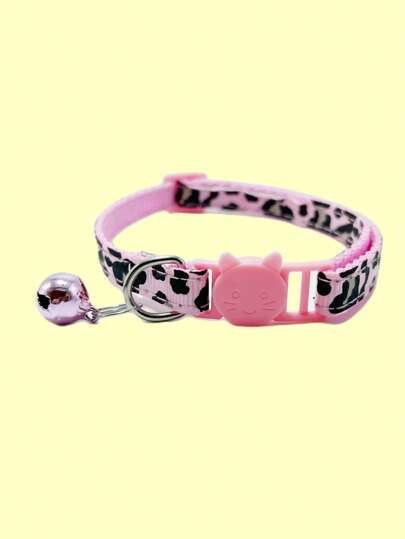 1pc Adjustable Pet Collar, Teddy Dog Bell And Lovely Cat Collars, Neck Chain