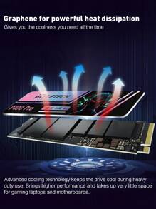 Reletech P400Pro M.2 SSD NVMe PCIe4.0X4 2280 Solid State Drive Hard Disk Compatible With /Desktop/Laptop 1TB/2TB - Violet Purple - View 5