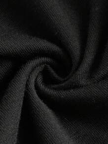 SHEIN Unity 素色喇叭褲 - 黑色 - 查看 4