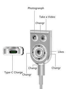 105cm自拍神器帶燈 - 白色 - 查看 4