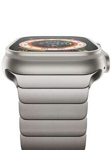 1条不锈钢表带，兼容男女款，高端精密制造，316不锈钢商务正装表带，兼容 38/40/41/42/44/45/46/49毫米，时尚表带，兼容 Ultra/10/9/8/7/6/5/4/3/SE系列，蝴蝶扣表带，佩戴方便，使用取卡针按压侧面即可调节长度。 - 灰色 - 查看 3