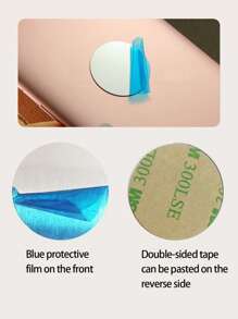 6入組圓形磁性板，適用於帶背膠車載電話支架 - 白色 - 查看 5