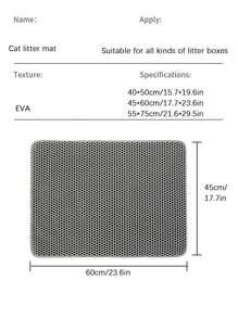 1 pieza Estera para gato de doble capa café marrón basura durable anti deslizante para perro para limpieza - Café integral - Ver 2