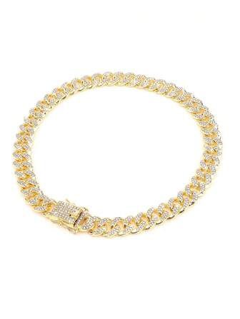 1入組金色人造水晶裝飾寵物項鍊，貓、狗裝飾用閃光寵物項鍊