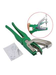 1pc Green Farm Ear Tag Clipper, Portable Easy Grip Ear Tag Clipper For Cattle, Sheep For Household - Green - View 1