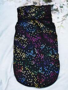 1 Áo Khoác Thú Cưng In Hình Chấm Bi Nhiều Màu Sắc Dễ Thương, Áo Khoác Thú Cưng Đen Mềm Mùa Thu - màu đen - Xem 5