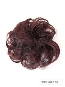 Lộn Xộn Búi Tóc Phần, Lộn Xộn Búi Tóc Scrunchie Cho Nữ Xoăn Lượn Sóng Đen Lớn Búi Tóc Scrunchie - Dark Brown - Xem 2