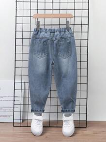 SHEIN Jeans casual strappati e consumati, adatti a tutti per ragazzi giovani