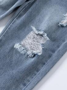 SHEIN Jeans casual strappati e consumati, adatti a tutti per ragazzi giovani