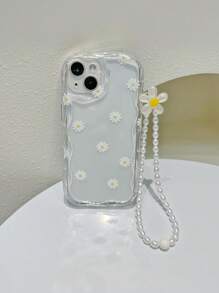 Ốp điện thoại trong suốt họa tiết hoa cúc Apple mùa hè, kèm dây đeo, tương thích với iPhone 15/15Pro/15Plus/15Promax, chống nước, chống sốc, chống rơi, chống trầy xước. Phiên bản quốc tế, không phải phiên bản nội địa. - Nhiều màu - Xem 3