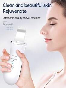 Batidor De Cara, Espátula De Piel, Limpiador De Poros, Removedor De Puntos , Herramientas De Belleza, Máquina Para Palear, Máquina De Pelar Ultrasónica, Equipo De Belleza Doméstico, Instrumento De Belleza, Para Limpieza Profunda Facial, Herramienta De Cuidado De La Piel, Suministros De Hogar Y Escuela Y Viajes - Negro - Ver 2