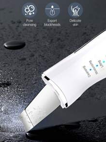 Batidor De Cara, Espátula De Piel, Limpiador De Poros, Removedor De Puntos , Herramientas De Belleza, Máquina Para Palear, Máquina De Pelar Ultrasónica, Equipo De Belleza Doméstico, Instrumento De Belleza, Para Limpieza Profunda Facial, Herramienta De Cuidado De La Piel, Suministros De Hogar Y Escuela Y Viajes - Negro - Ver 3