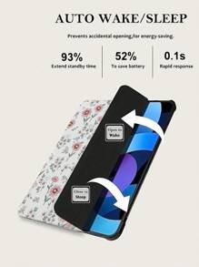 夏季1pc花紋保護殼，適用於iPad 9th Gen/iPad 10th Generation - 彩色 - 查看 8