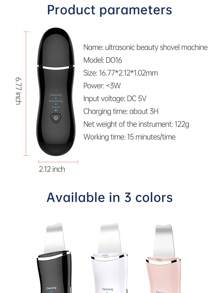 Batidor De Cara, Espátula De Piel, Limpiador De Poros, Removedor De Puntos , Herramientas De Belleza, Máquina Para Palear, Máquina De Pelar Ultrasónica, Equipo De Belleza Doméstico, Instrumento De Belleza, Para Limpieza Profunda Facial, Herramienta De Cuidado De La Piel, Suministros De Hogar Y Escuela Y Viajes - Negro - Ver 9
