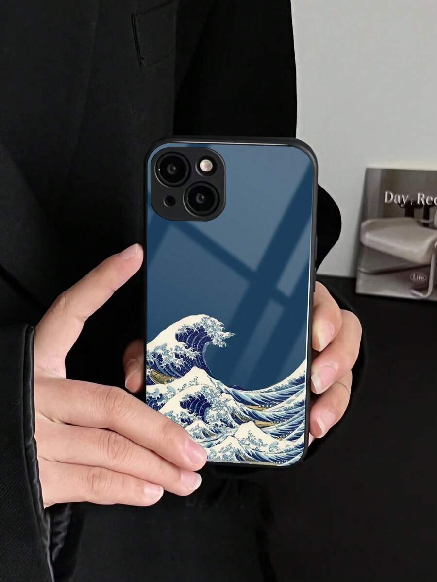 Sea Wave Glass Phone Case,International Version, Not The Domestic Version - Multicolor - View 1
