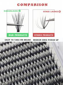 240 片 30D 9-16 毫米 D 卷曲簇状睫毛单根睫毛睫毛延长簇状睫毛柔软自然假睫毛单根 DIY 睫毛延长睫毛簇、睫毛簇、单根睫毛、睫毛、假睫毛 - 米色 - 查看 6