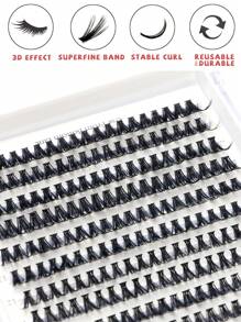 240 片 30D 9-16 毫米 D 卷曲簇状睫毛单根睫毛睫毛延长簇状睫毛柔软自然假睫毛单根 DIY 睫毛延长睫毛簇、睫毛簇、单根睫毛、睫毛、假睫毛 - 米色 - 查看 8