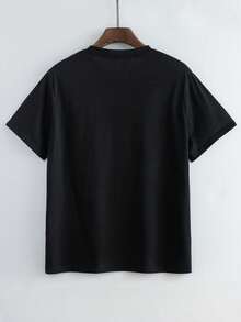 Plus Slogan Graphic Tee - Black - View 2