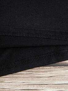 Plus Slogan Graphic Tee - Black - View 4