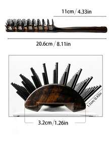 Hombres Masaje Peine - Negro - Ver 4