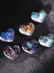 美人魚虹彩美甲藝術閃光亮片貼紙套裝，6 盒全息閃亮片狀粉閃光凝膠拋光裝飾適用於指甲沙龍 - 彩色 - 查看 7